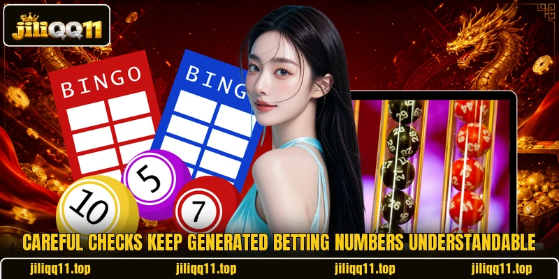 Careful checks keep generated betting numbers understandable Careful checks keep generated betting numbers understandable