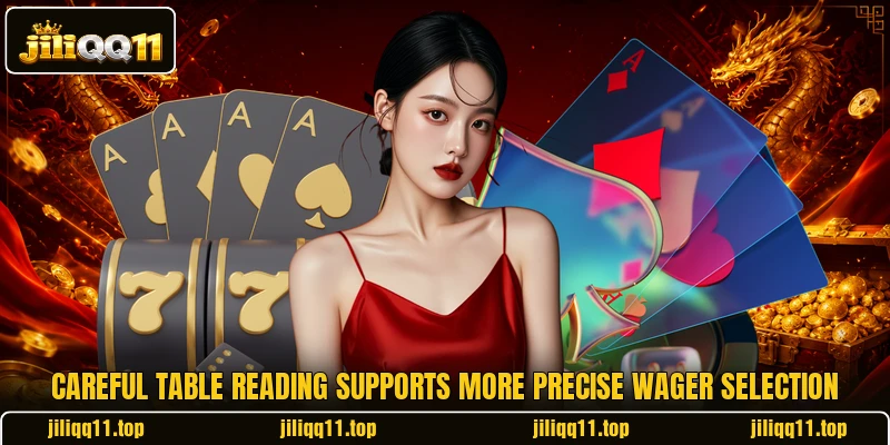 Careful table reading supports more precise wager selection