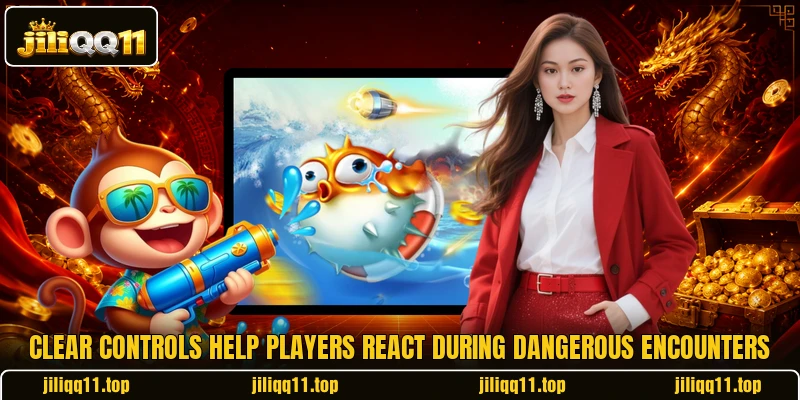 Clear controls help players react during dangerous encounters