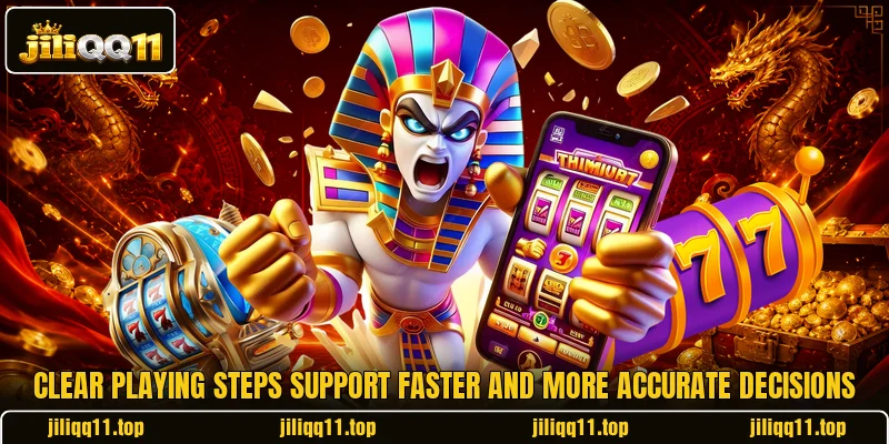 Clear playing steps support faster and more accurate decisions Clear playing steps support faster and more accurate decisions