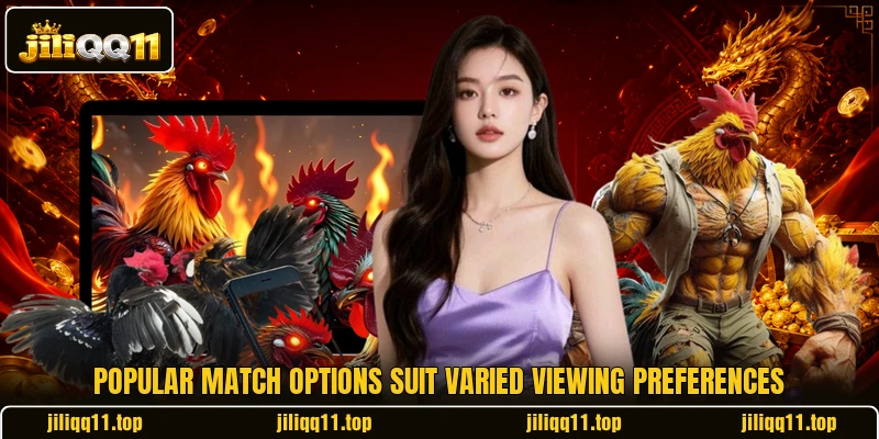 Popular match options suit varied viewing preferences