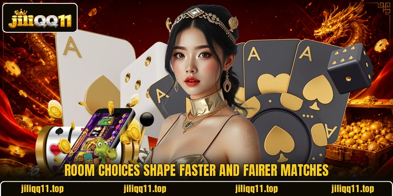 Room choices shape faster and fairer matches