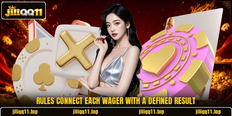 Rules connect each wager with a defined result